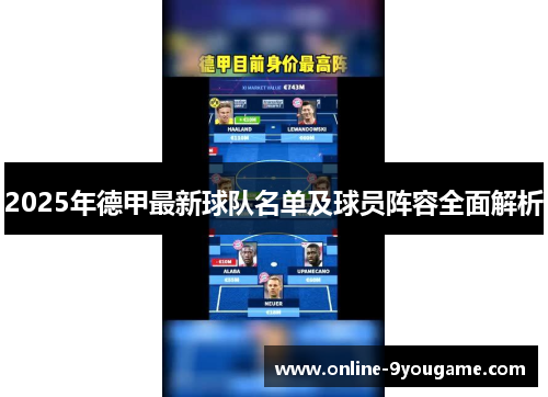 2025年德甲最新球队名单及球员阵容全面解析