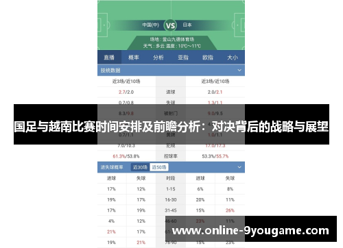 国足与越南比赛时间安排及前瞻分析:对决背后的战略与展望 国足与越南比赛时间安排及前瞻分析:对决背后的战略与展望